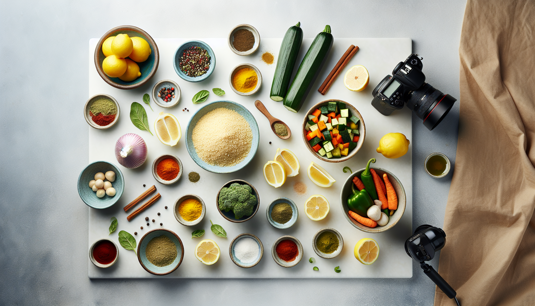 Ingredients for Spiced Sabzi Couscous with Roasted Vegetables and Preserved Lemon