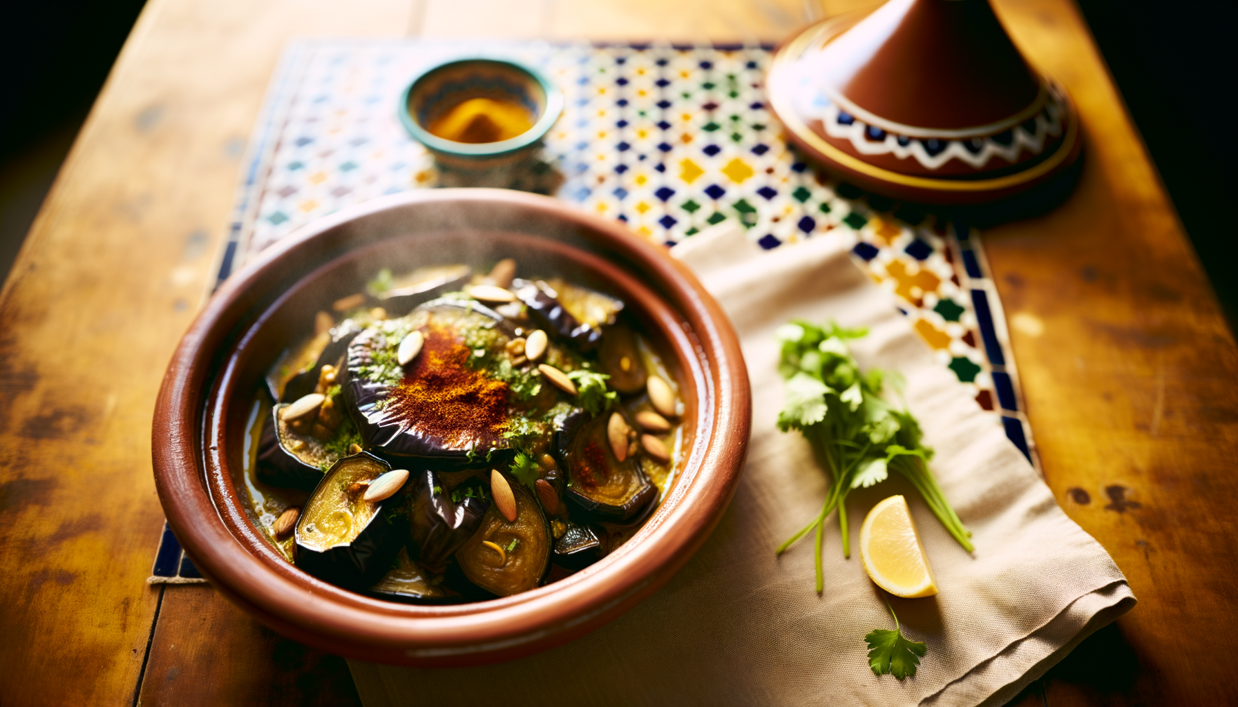 Marrakech-style zaalouk with smoky charred eggplant served in a bowl